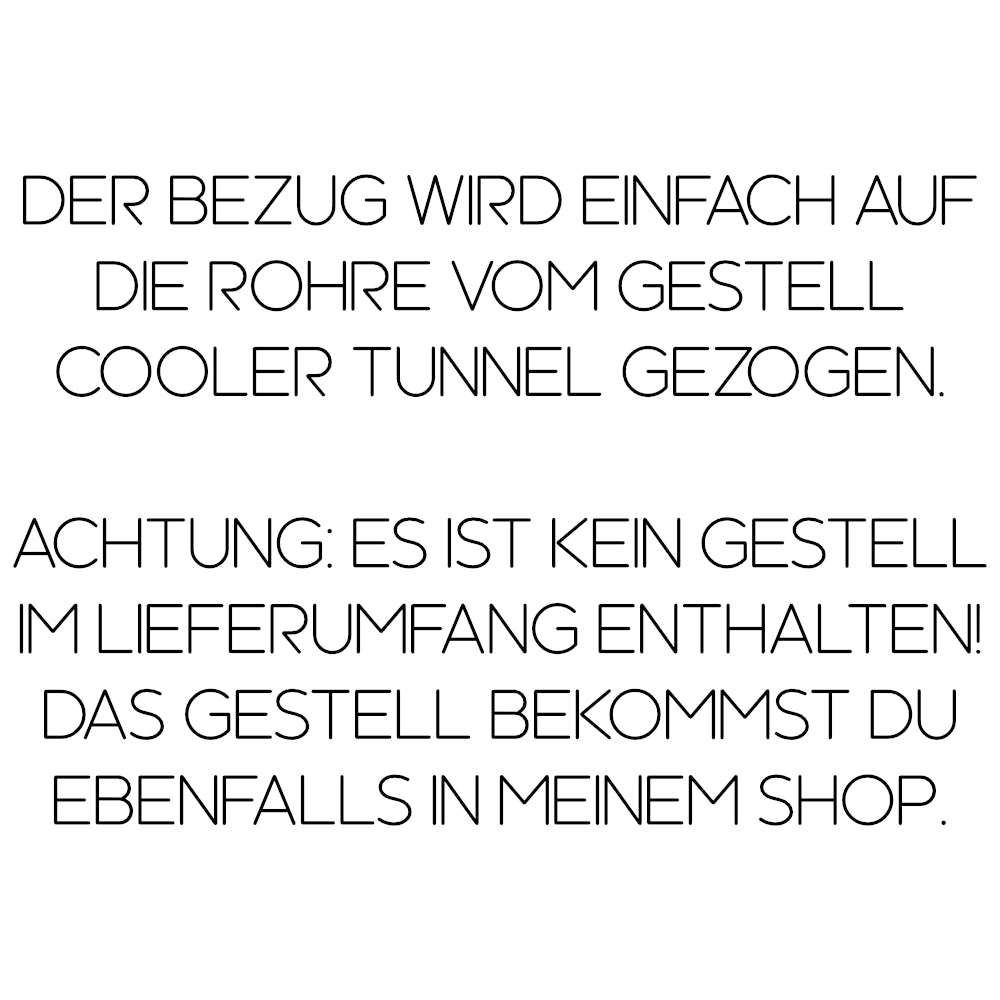 Bezug Cooler Tunnel - Blauweiße Blümchen Taupe