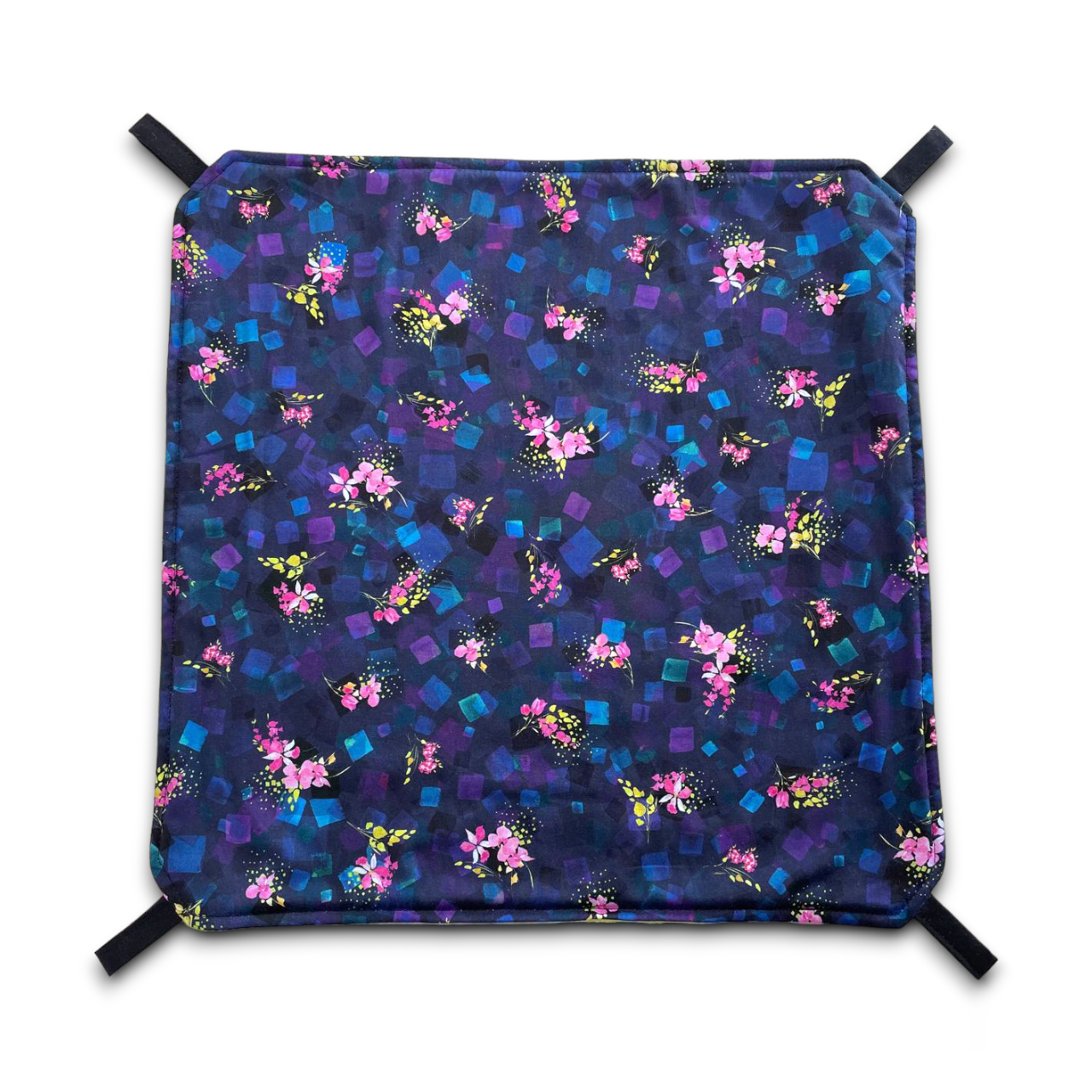 Hängematte XL - Quadrate Blumen Hellgrün