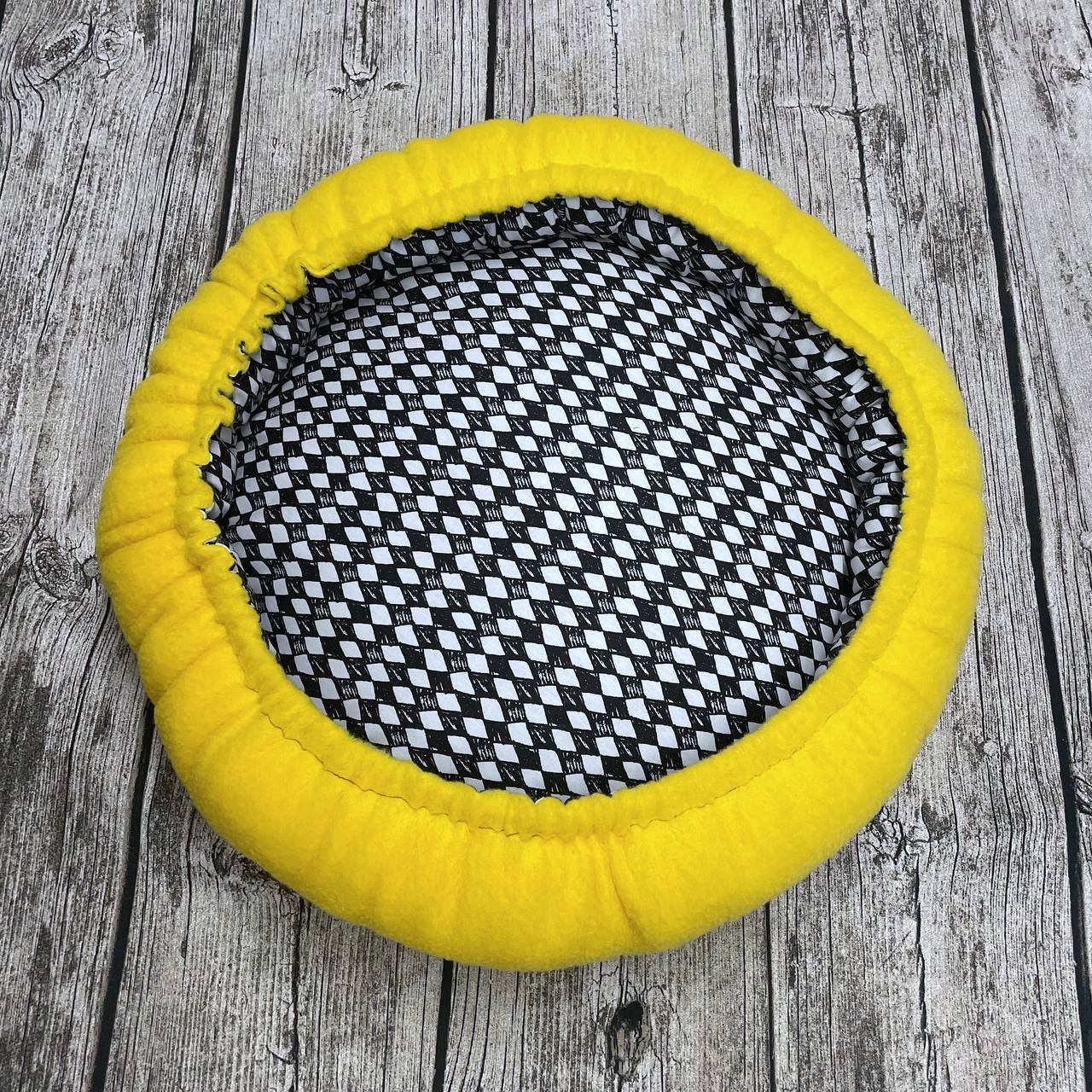 Wolkenbettchen Schwarz Weiss Rauten Gelb