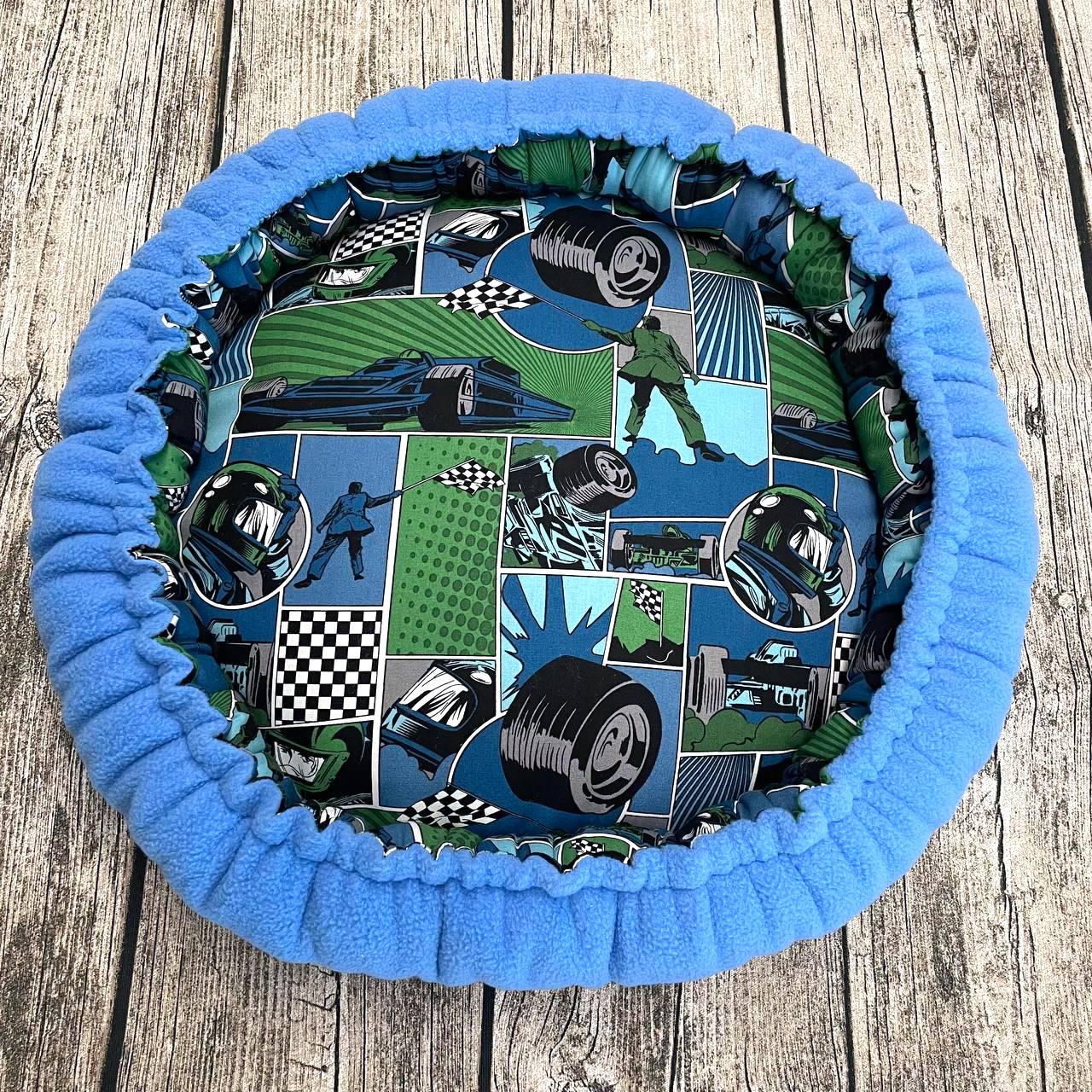 Wolkenbettchen Rennfahrer Blau