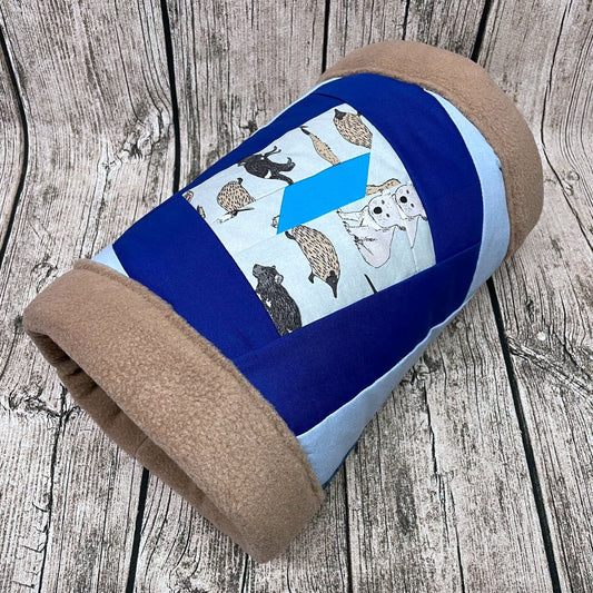 Kuschelrolle Kuscheltunnel - Charity Patchwork 2026 - Bunt Taupe