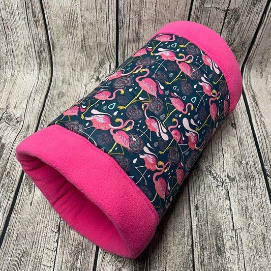Kuschelrolle Kuscheltunnel - Flamingos Pink