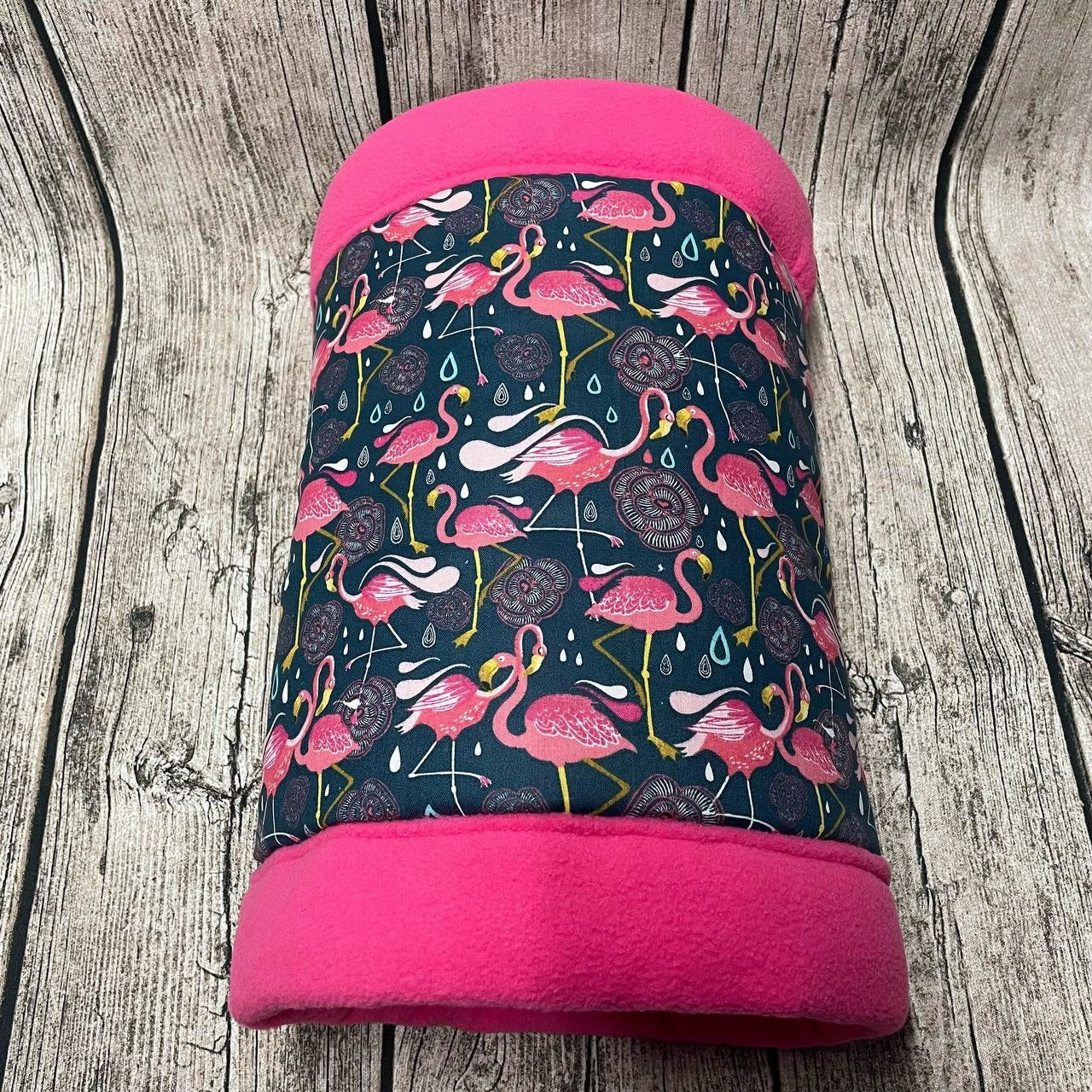 Kuschelrolle Kuscheltunnel - Flamingos Pink