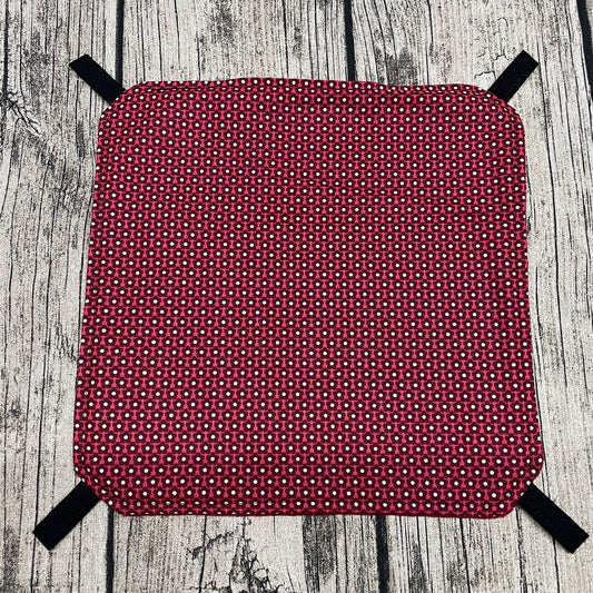 Hängematte M - Rote Blumen auf Rot Dunkelrot