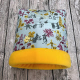 Kuschelsack - Hasen Blumen Gelborange